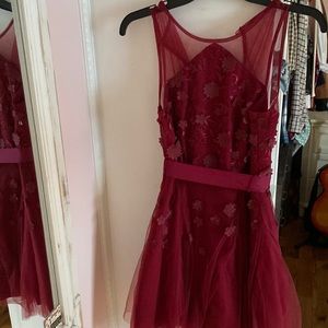 Red Velvet Party Dress
